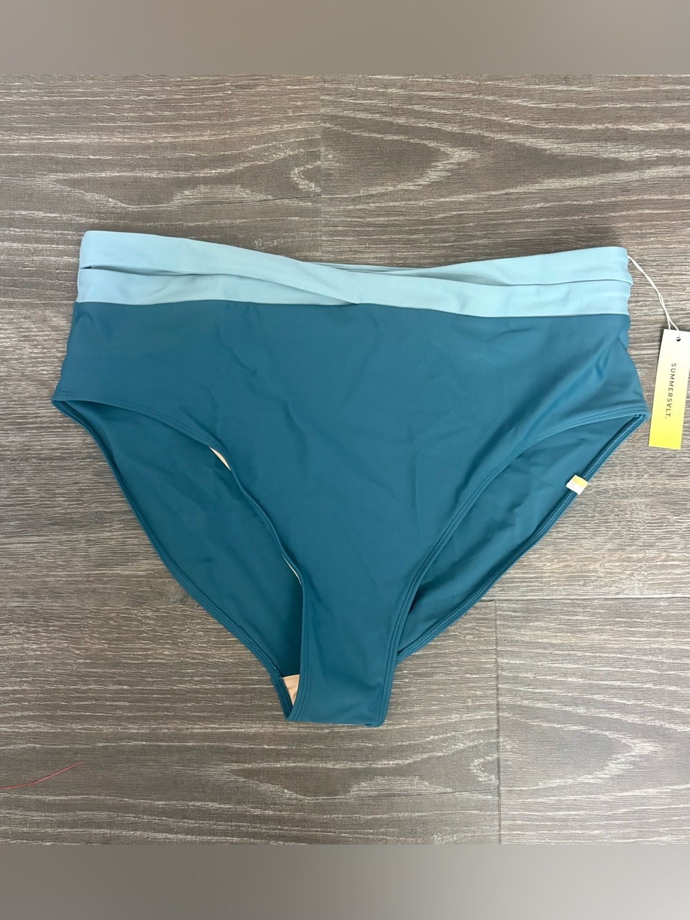 Summersalt Teal Colorblock Bikini Bottoms - Size 20 NEW!